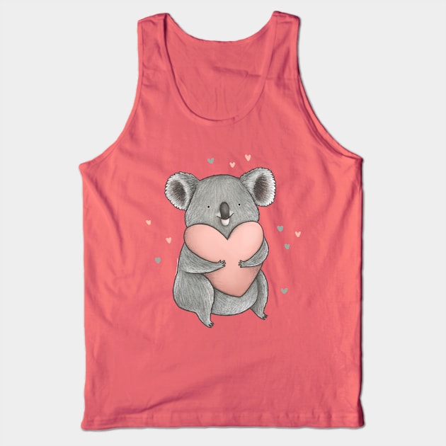 Koala Heart Tank Top by Sophie Corrigan